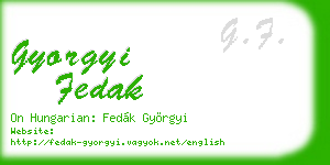 gyorgyi fedak business card