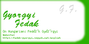 gyorgyi fedak business card